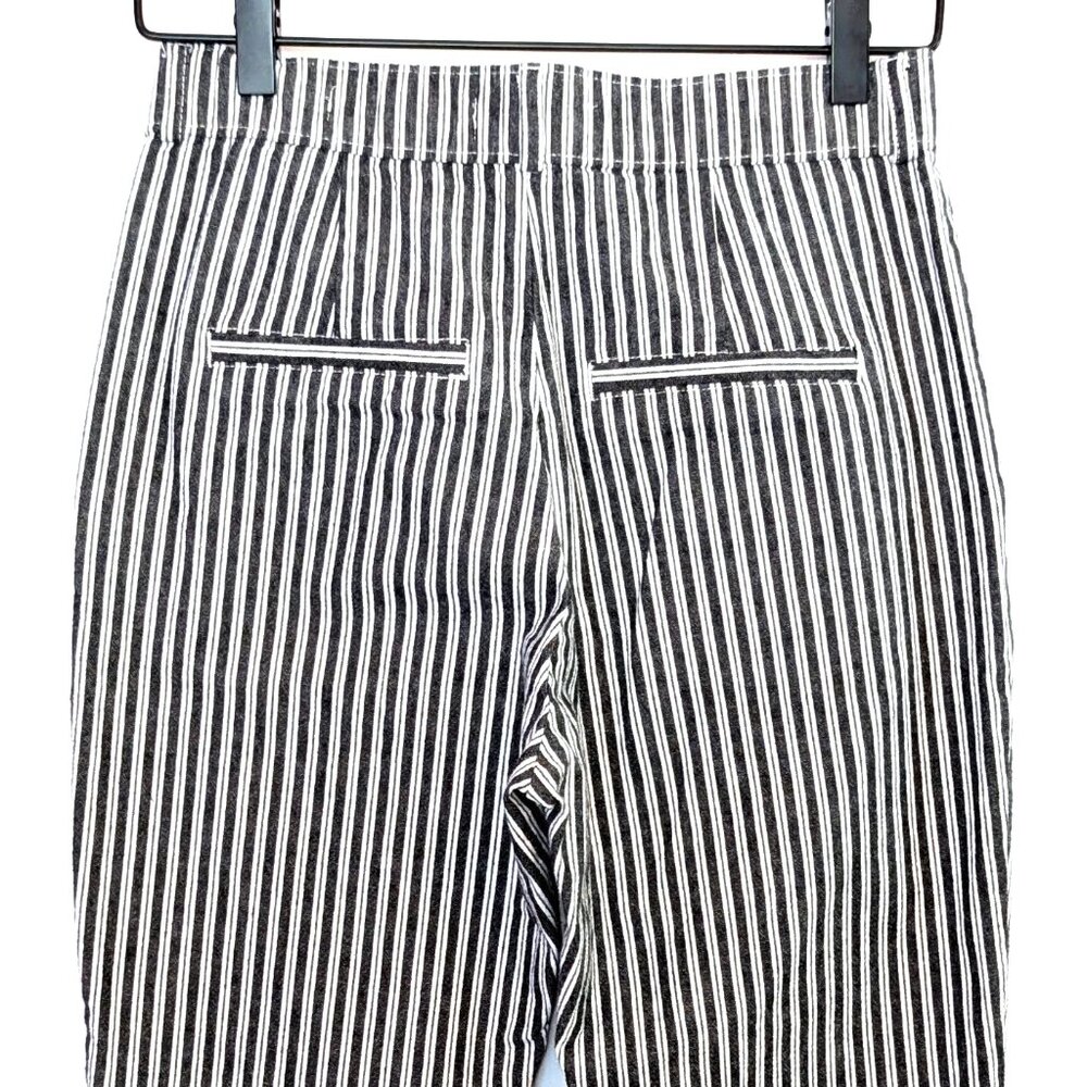 Hollister | Cotton Ultra High Rise Striped Gray & White Pants | Size Small - Picture 6 of 14